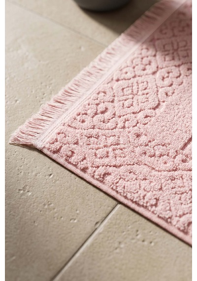 Aflora Pudra %100 Pamuk Ayak Havlusu - 60x130 Cm Pembe