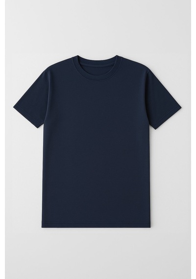 Markapia Woman Kadın %100 Pamuk Basic T-shirt Lacivert