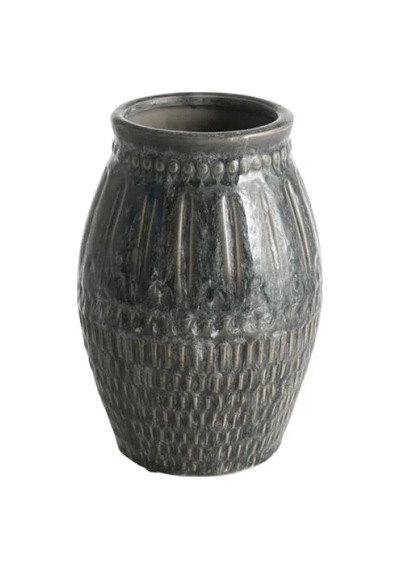 Şık Seramik Vazo - 15 X 22 Cm Açık Ahşap