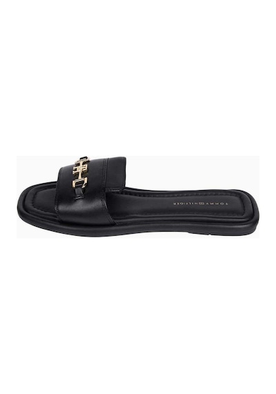 Tommy Hilfiger Leather Horsebıt Mule-7083 Black
