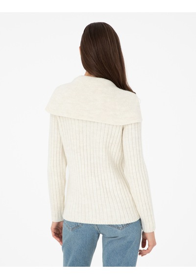Pierre Cardin Kadın Ekru Kazak /triko 50290549-vr019 Ekru