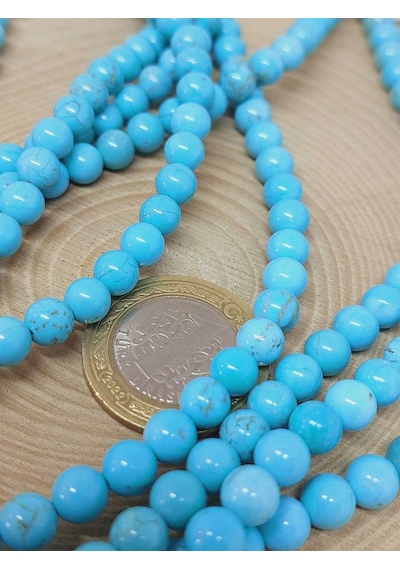 Yasamtohumu Turkuaz Taşı Dizi 6mm 54350 Turkuaz
