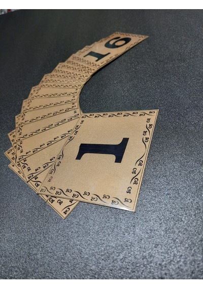 Kapı Numarası 10X12 Cm Yapışkanlı No 1'Den 16 E