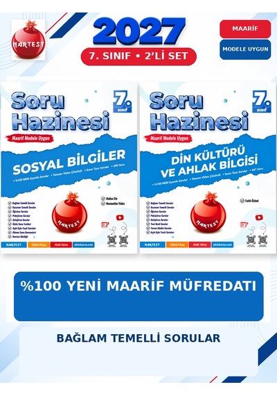 Soru Hazinesi 2027 7.sınıf Sosyal-din %100 Maarif Model Bağlam Temelli Soru Hazinesi Seti