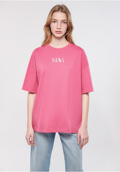 Mavi - Mavi Logo Baskılı Pembe Tişört 1611593-84680 Pembe