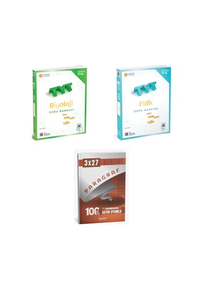 2027 2027 Üçdörtbeş Tyt Biyoloji + Fizik Soru + Anla Kazan Paragraf Deneme 3'lü Set
