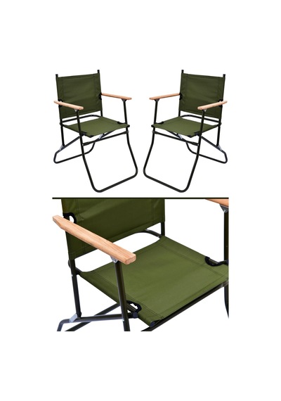 2 Adet 120 Kg Kapasiteli Katlanır Kamp Sandalyesi Ve 45 X 60 Kamp Sehpası-2-as-bey Çok Renkli