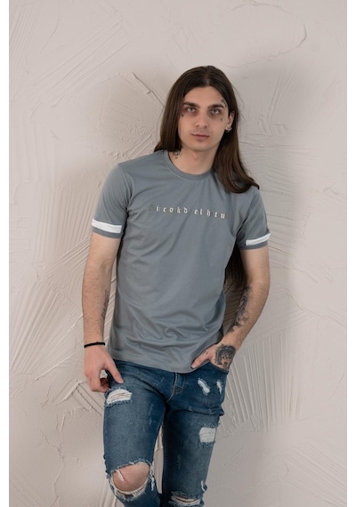 Slimfit Baskılı Sıfır Yaka Erkek Penye T-Shirt (538009215)