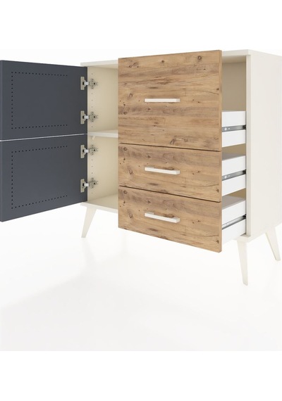 Arges Şifonyer Tek Raflı 3 Çekmeceli 2 Kapaklı 88x30x80 Aytaşı-antrasit/çam Antrasit/çam Arges Şifonyer Tek Raflı 3 Çekmeceli 2 Kapaklı 88x30x80 Aytaşı-antrasit/çam Antrasit/çam