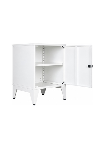 Alfahome Ziglat 655 Serisi Metal Kapaklı Küçük Boy Kilitli Ofis Dolabı Beyaz