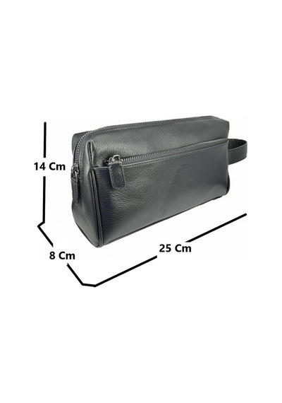 Çanta Yurdu Hakiki Deri Ca250 Dopp Kit El Çantası Siyah Siyah