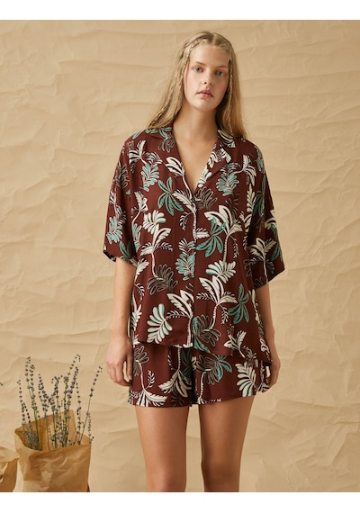 Koton Desenli Oversize Gömlek Kahverengi Desenli 2sak60174ew Kahverengi Desenli Koton Desenli Oversize Gömlek Kahverengi Desenli 2sak60174ew Kahverengi Desenli