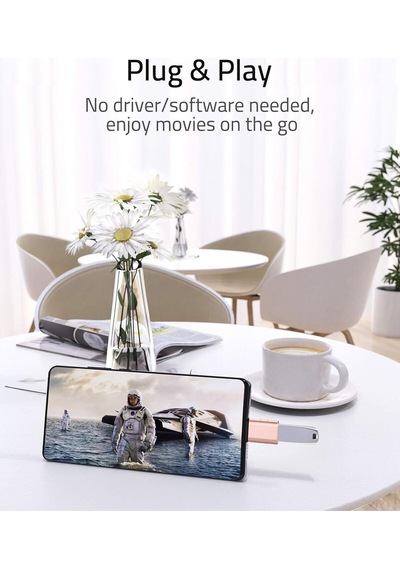 Usb-c To Usb 3.0 Adaptör 2 Li Set Kompakt Pembe Dönüştürücü Yüksek Performanslı Pratik Seti