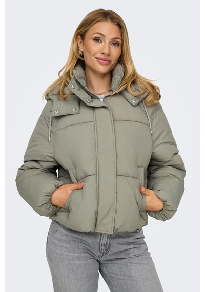 Only 15322013 Onlhope Short Puffer Jacket Cc Otw Kadın Şişme Ceket Silver Sage