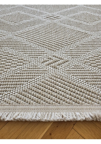Elvey Home Lara Bej Krem Sisal İskandinav Extra Yumuşak Özel Kesim Kolay Temizlenen Salon Koridor Mutfak Halısı 05-bej/krem