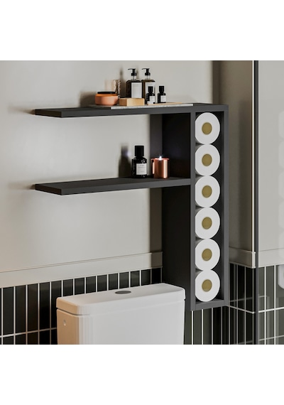 Tiny Duvar Rafı Duvara Monte, Modern Tasarım Antrasit