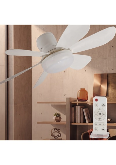 Büro Ev Ofis Hediyesi İçin 52cm Zamanku Uzatmalı Led Avize Tavan Vantilatörü