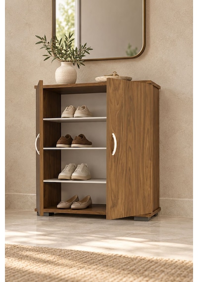 Moda 3 Raflı Ayakkabılık 70 X 76,6 X 32 Cm - Ceviz