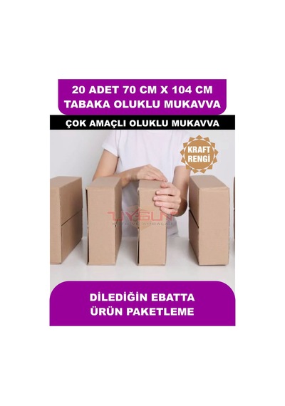 20 Adet 70cm X 104cm Baskısız Tabaka Oluklu Mukavva, Çocuk Etkinlik Kartonu, Maket Kartonu, Kargo Kartonu