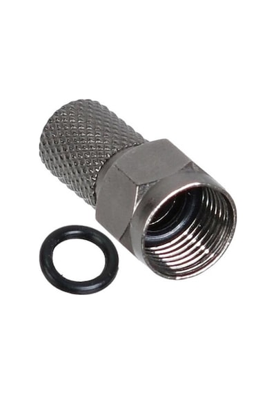Herz Hf-02 Rg6/u6 22 Mm Siyah Contalı F Konnektör 100lü Poşet