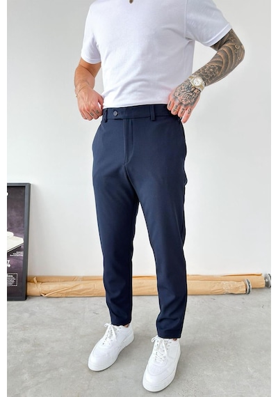 Lacivert Basic Regular Fit Kumaş Pantolon