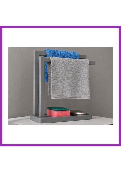 Bezos 3d Baskı Havluluk Ve Sabunluk Organizer - Lavabo Üstü Çok Amaçlı Düzenleyici-gri Bty