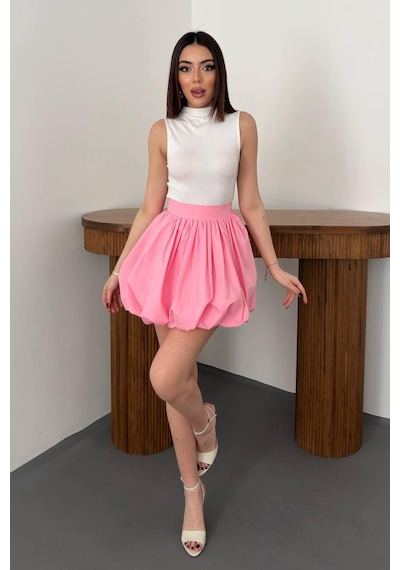 Alemdarshop Pembe Poplin Balon Etek
