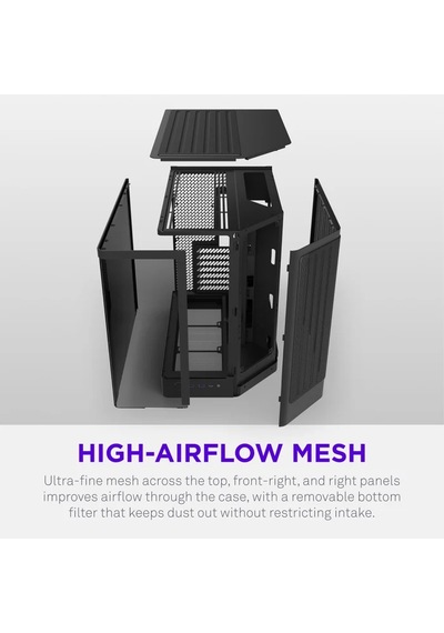 Nzxt H6 Rgb+ Cc-h62fb-p1 Dual-chamber Gaming Mid-tower Pc Kasası