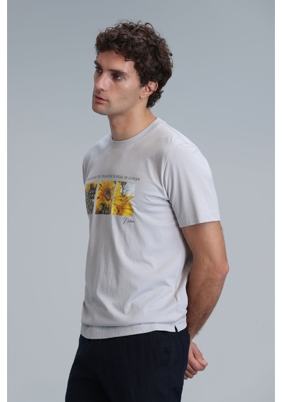 Lufian June Modern Grafik T- Shirt Tas Taş 111020192100190 111020192100190 Taş