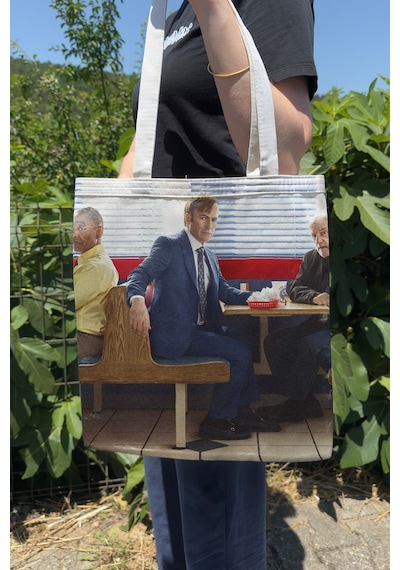 Zipzap Better Call Saul V1 Çift Taraflı Yazlık Kışlık Kanvas Baskı Bez Çanta Dizi Film