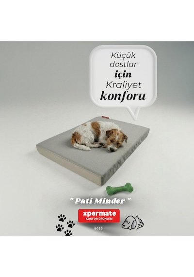 Xpermate Büyük Irk Köpek Yatağı Fermuarlı Yıkanabilir Su İtici Evcil Hayvan Yatağı Pati Minder 60 x 80 CM