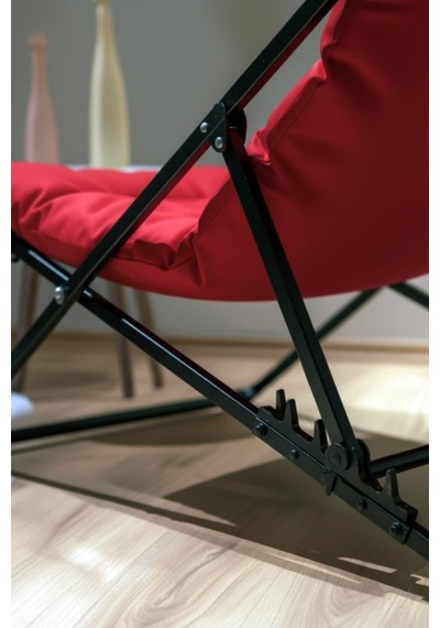 Napper Katlanabilir Kırmızı Şezlong - Su Geçirmez Kumaş, Metal İskelet, Balkon Ve Bahçe Sandalyesi Diğer Napper Katlanabilir Kırmızı Şezlong - Su Geçirmez Kumaş, Metal İskelet, Balkon Ve Bahçe Sandalyesi Diğer
