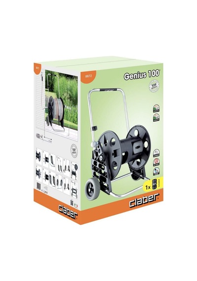 Hortum Makarası Tekerli Genius100 100mt Claber 8872