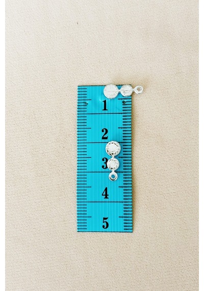 Oya Abiye Bileklik Kolye Pleksi Metalik Plastik Pul Gümüş Renk 8 Gram 100 Adet - Bnc500