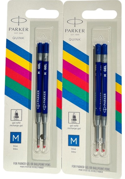 Parker Jel Kalem Refill Plastik Gövde 2'li Blister 2 Adet M Uç Mavi
