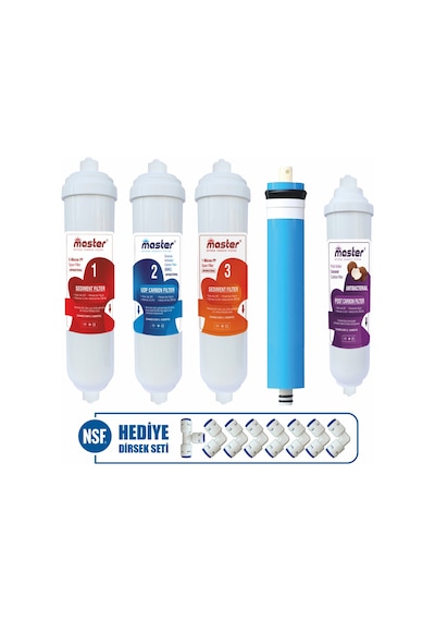 Master Reverse Osmosis System 5 Aşama Kapalı Kasa Su Arıtma Cihazı Filtre Seti