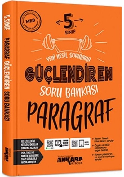 Ankara Yayıncılık 5. Sınıf Paragraf Güçlendiren Soru  Bankası