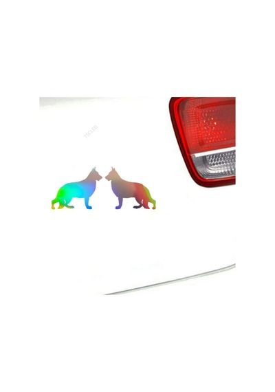 Iki Çoban Pet Köpek Grafik Komik Sticker 1