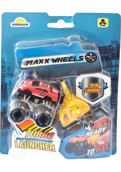 1 Adet Maxx Wheels Mini Fırlayan Araçlar Turbo Launcher Çok Renkli