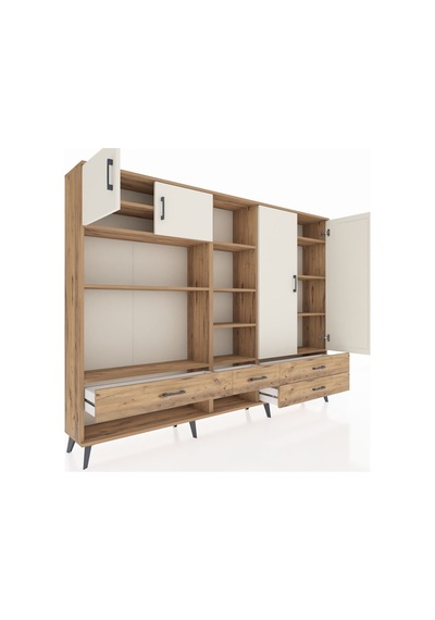 Arges Dolap 12 Raflı 4 Çekmeceli 4 Kapaklı 220x30x163 Çam-aytaşı/çam Aytası/atlas Çam - Atlas Çam Arges Dolap 12 Raflı 4 Çekmeceli 4 Kapaklı 220x30x163 Çam-aytaşı/çam Aytası/atlas Çam - Atlas Çam