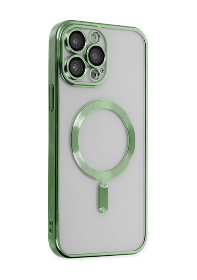Apple iPhone Uyumlu  14 Pro Uyumlu Kılıf Kross Magneticsafe Kapak - Koyu Yeşil