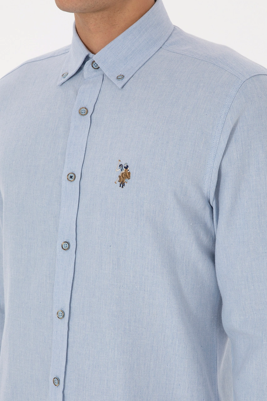 U.S. Polo Assn. Erkek Açık Mavi Uzun Kollu Basic Gömlek 50307686-VR003 U.S. Polo Assn. Erkek Açık Mavi Uzun Kollu Basic Gömlek 50307686-VR003