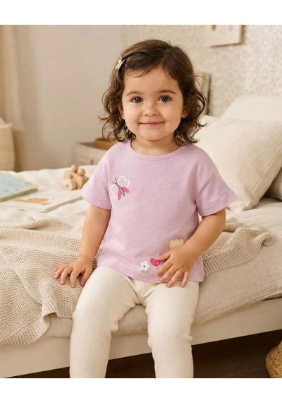 Tuffy Kız Bebek Açık Pembe Süprem Kısa Kollu T-shirt