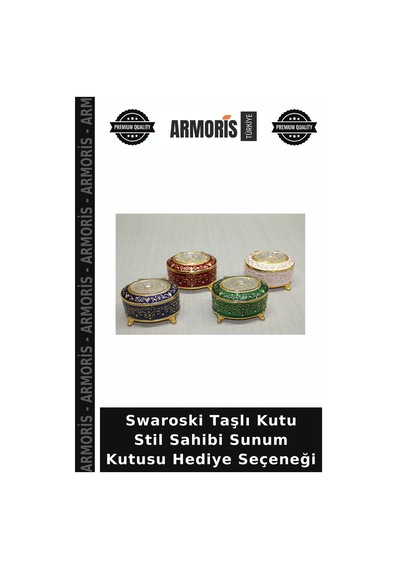 Swaroski Taşlı Kutu Stil Sahibi Sunum Hediye Seçeneği