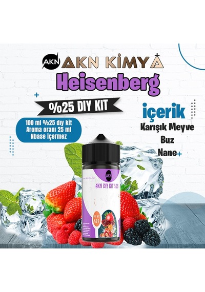Heisenberg Yoğun Dıy Kit Karışık Meyve Buz Nane Gıda Aroması %25 Oranda Aroma İçerir Hazır Değildir 100 Ml