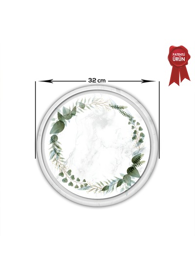 Kanallı Cam Kesme Tahtası - Secret Gate - Çap32cm - Patentli Ürün