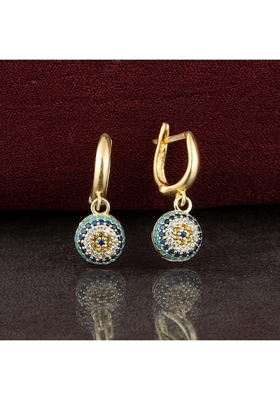 Bymoreelsesilver 925 Ayar Gümüş Nazar Küpe