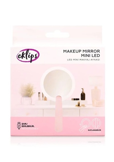 Eklips Mini Makyaj Aynası Led Pembe