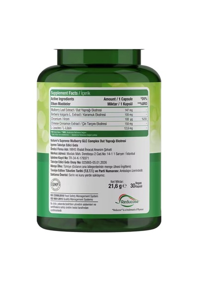 Nature's Supreme Mulberry Glc Complex 30 Kapsül