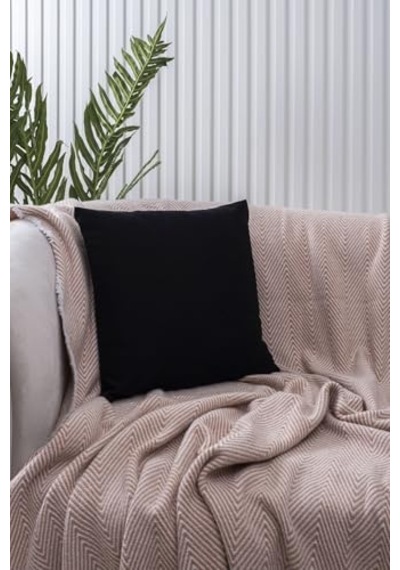Siyah Sade Panorama Kırlent Kılıfı Çok Farklı Renk Seçeneğiyle, 45 X 45 Genel